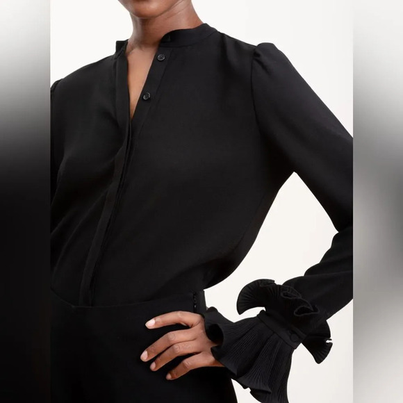 CO Japanese fabric pleated sleeve blouse size small - Picture 14 of 14